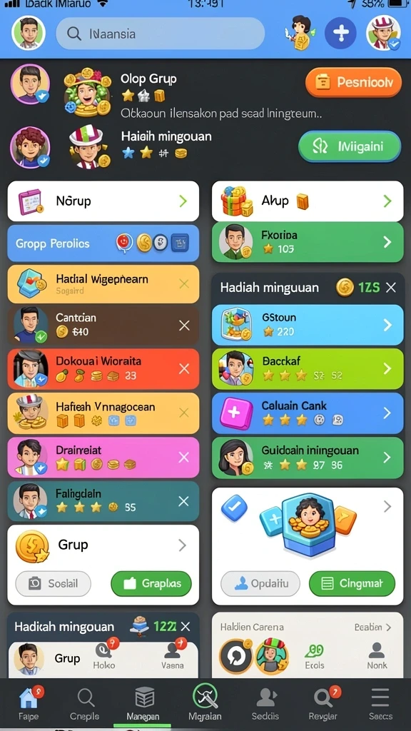 Fitur sosial yang mendukung interaksi antar pemain.