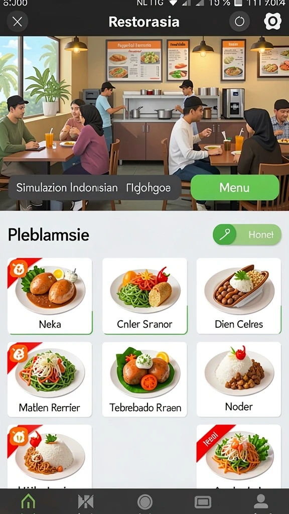 Tampilan awal FOMOTOTO dengan desain yang menarik.