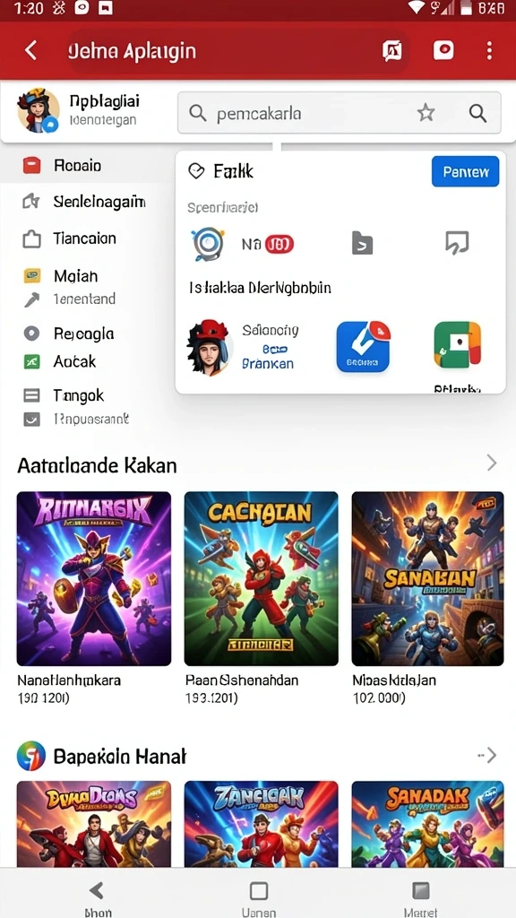 Tampilan antarmuka utama GOLTOGEL yang ramah pengguna.