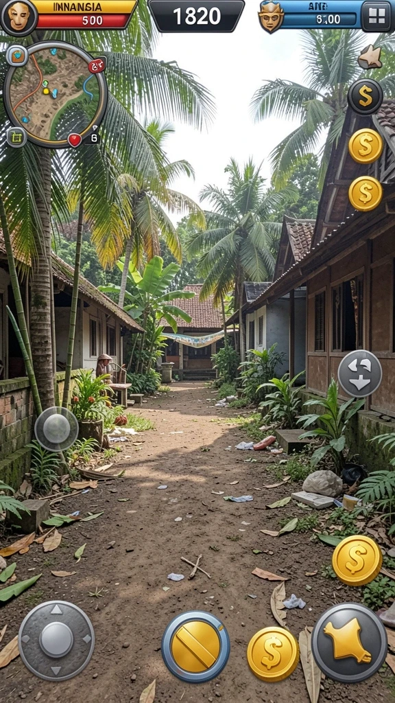 Screenshot memperlihatkan karakter utama dalam aksi.