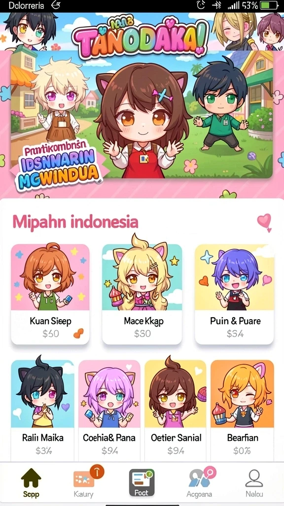 Tampilan antarmuka yang user-friendly dan menggoda.