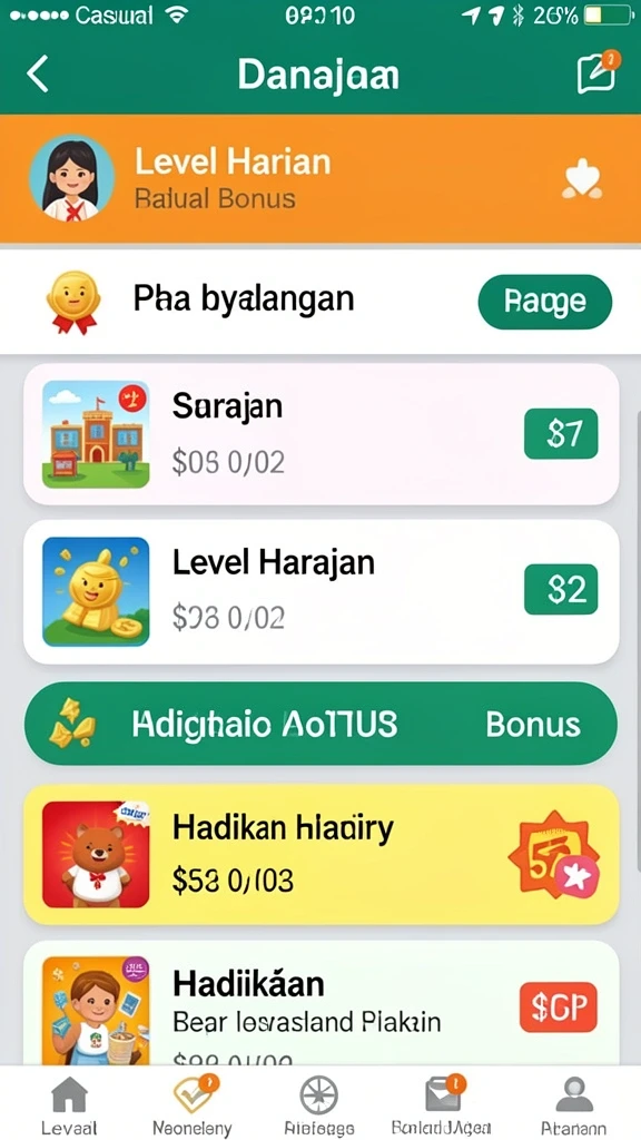 Grafis yang memukau di setiap level permainan.