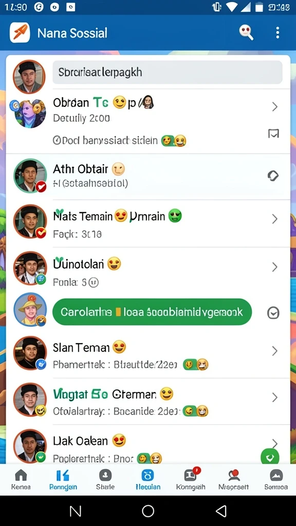 Tampilan antarmuka permainan yang menarik.