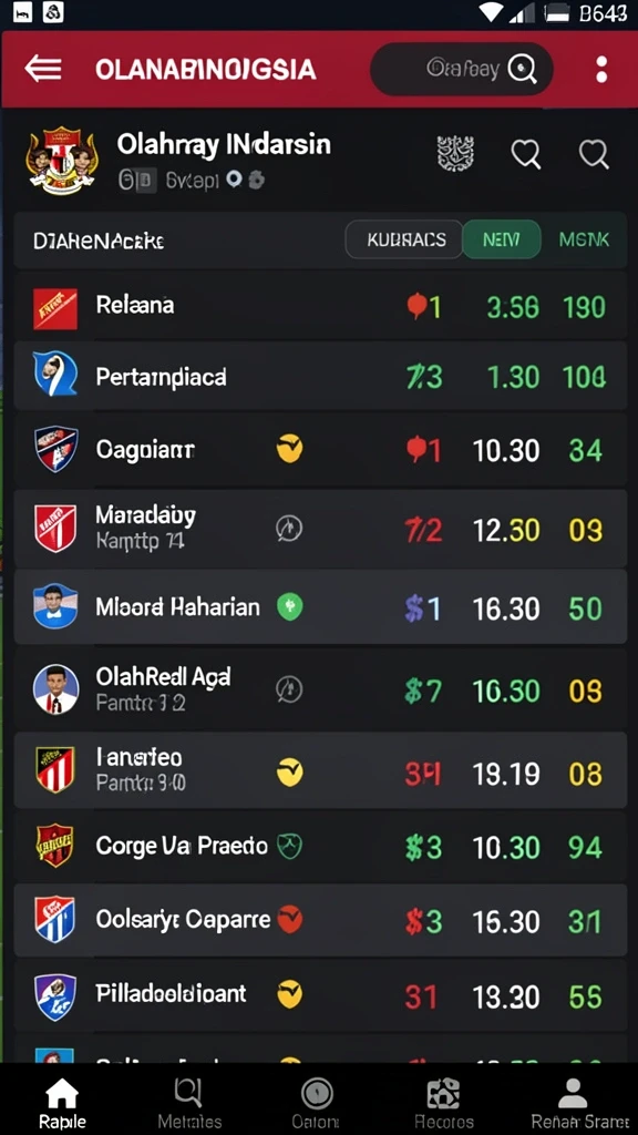 Koleksi permainan kasino yang beragam.
