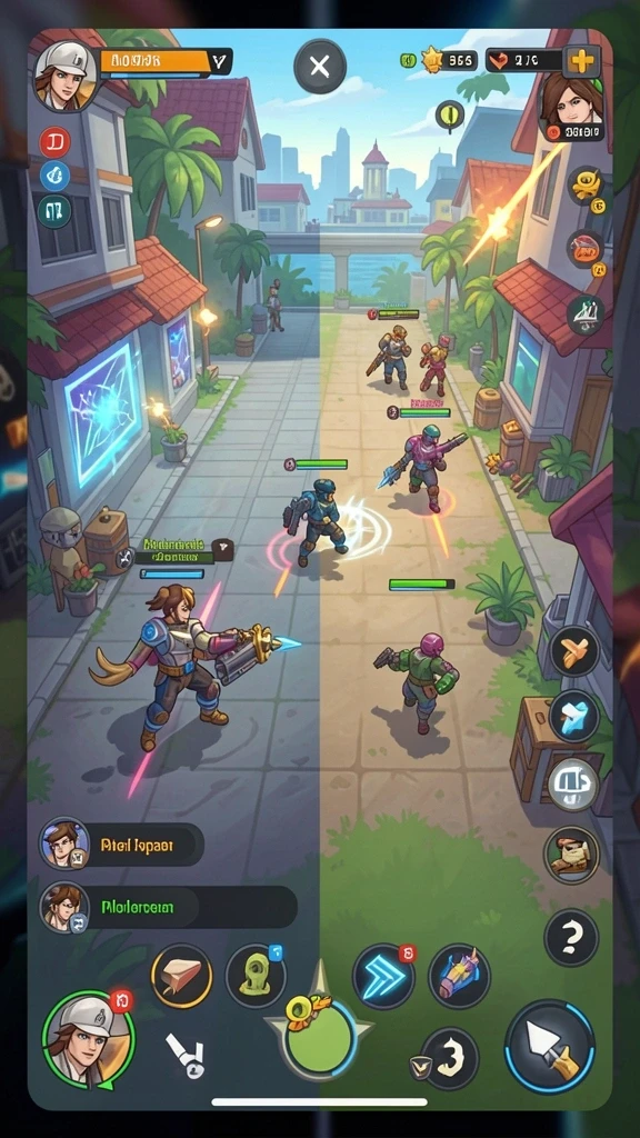 Screenshot menunjukkan karakter utama dalam aksi penuh semangat.