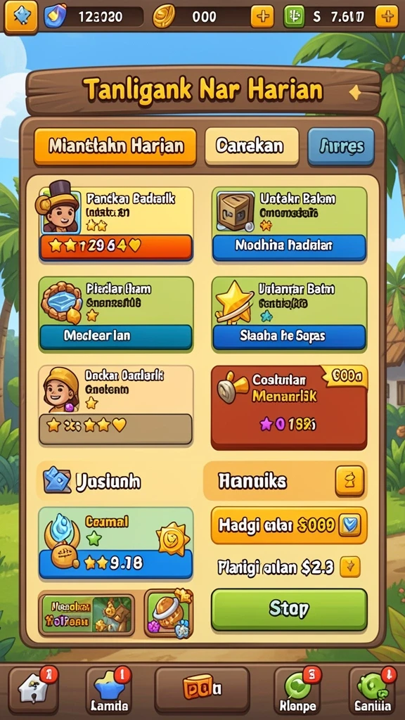 Tampilan menarik dari layar utama SPINHARTA.