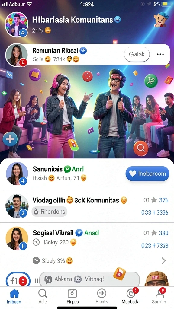 Momen seru saat bermain di level baru.